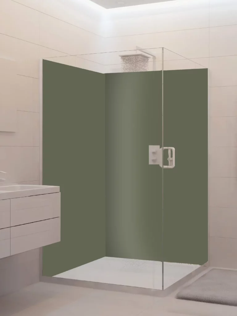 panneau-mural-douche-vert-olive